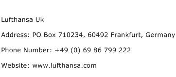Lufthansa Uk Address Contact Number