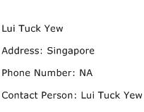 Lui Tuck Yew Address Contact Number