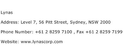 Lynas Address Contact Number