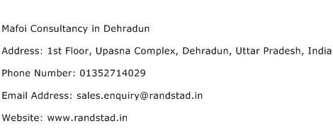 Mafoi Consultancy in Dehradun Address Contact Number