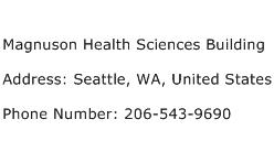 Magnuson Health Sciences Building Address Contact Number