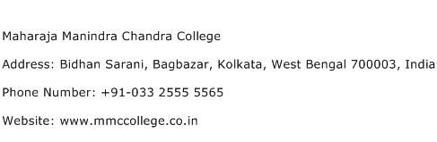 Maharaja Manindra Chandra College Address Contact Number