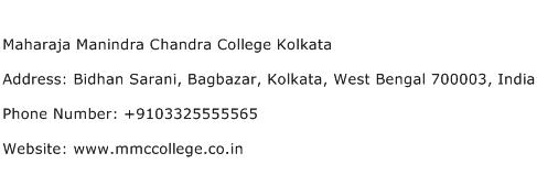 Maharaja Manindra Chandra College Kolkata Address Contact Number