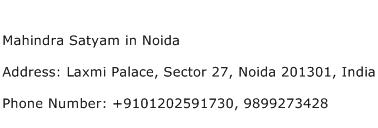 Mahindra Satyam in Noida Address Contact Number