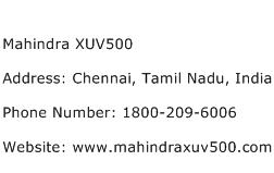 Mahindra XUV500 Address Contact Number