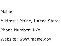 Maine Address Contact Number