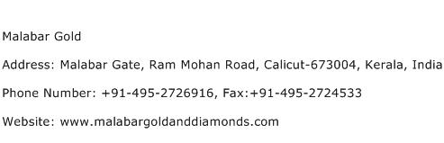 Malabar Gold Address Contact Number