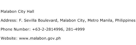 Malabon City Hall Address Contact Number