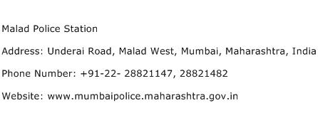 Malad Police Station Address Contact Number