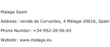 Malaga Spain Address Contact Number