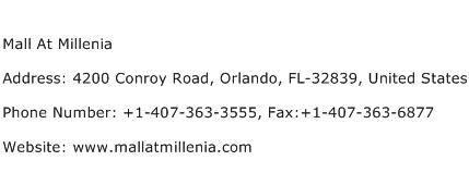 Mall At Millenia Address Contact Number