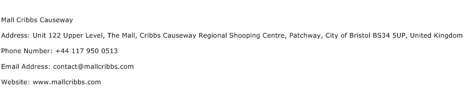 Mall Cribbs Causeway Address Contact Number