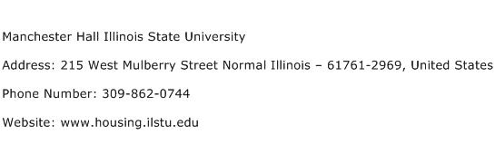 Manchester Hall Illinois State University Address Contact Number