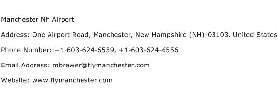 Manchester Nh Airport Address Contact Number