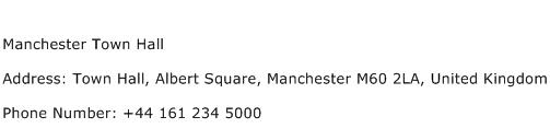 Manchester Town Hall Address Contact Number