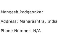 Mangesh Padgaonkar Address Contact Number