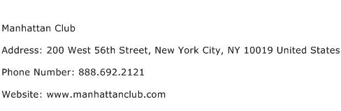 Manhattan Club Address Contact Number