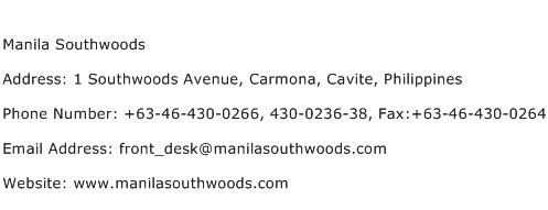 Manila Southwoods Address Contact Number
