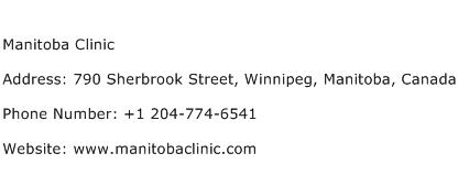 Manitoba Clinic Address Contact Number