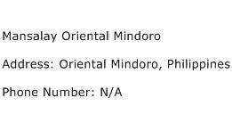 Mansalay Oriental Mindoro Address Contact Number
