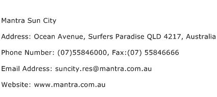 Mantra Sun City Address Contact Number