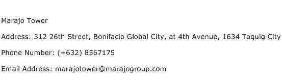 Marajo Tower Address Contact Number