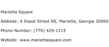 Marietta Square Address Contact Number