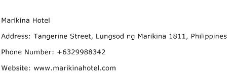 Marikina Hotel Address Contact Number