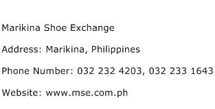 Marikina Shoe Exchange Address Contact Number