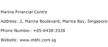 Marina Financial Centre Address Contact Number