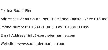 Marina South Pier Address Contact Number