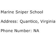 Marine Sniper School Address Contact Number