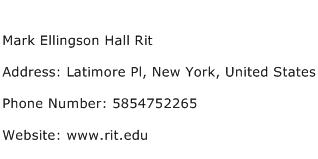 Mark Ellingson Hall Rit Address Contact Number