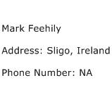 Mark Feehily Address Contact Number