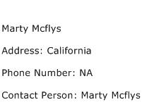 Marty Mcflys Address Contact Number
