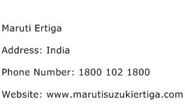 Maruti Ertiga Address Contact Number