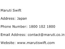 Maruti Swift Address Contact Number
