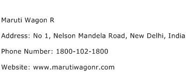 Maruti Wagon R Address Contact Number