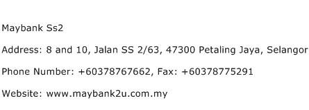 Maybank Ss2 Address Contact Number