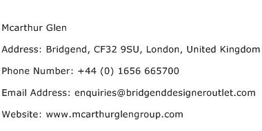 Mcarthur Glen Address Contact Number