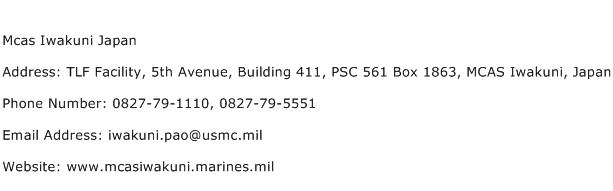 Mcas Iwakuni Japan Address Contact Number