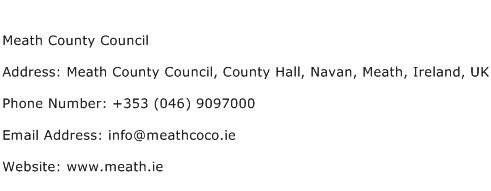 Meath County Council Address Contact Number