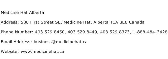 Medicine Hat Alberta Address Contact Number