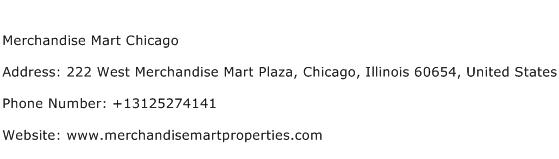 Merchandise Mart Chicago Address Contact Number