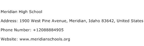 Meridian High School Address Contact Number