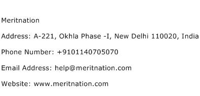 Meritnation Address Contact Number