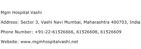 Mgm Hospital Vashi Address Contact Number