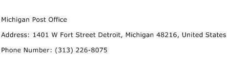 michigan post office address