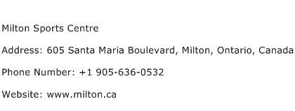 Milton Sports Centre Address Contact Number