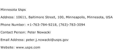 Minnesota Usps Address Contact Number